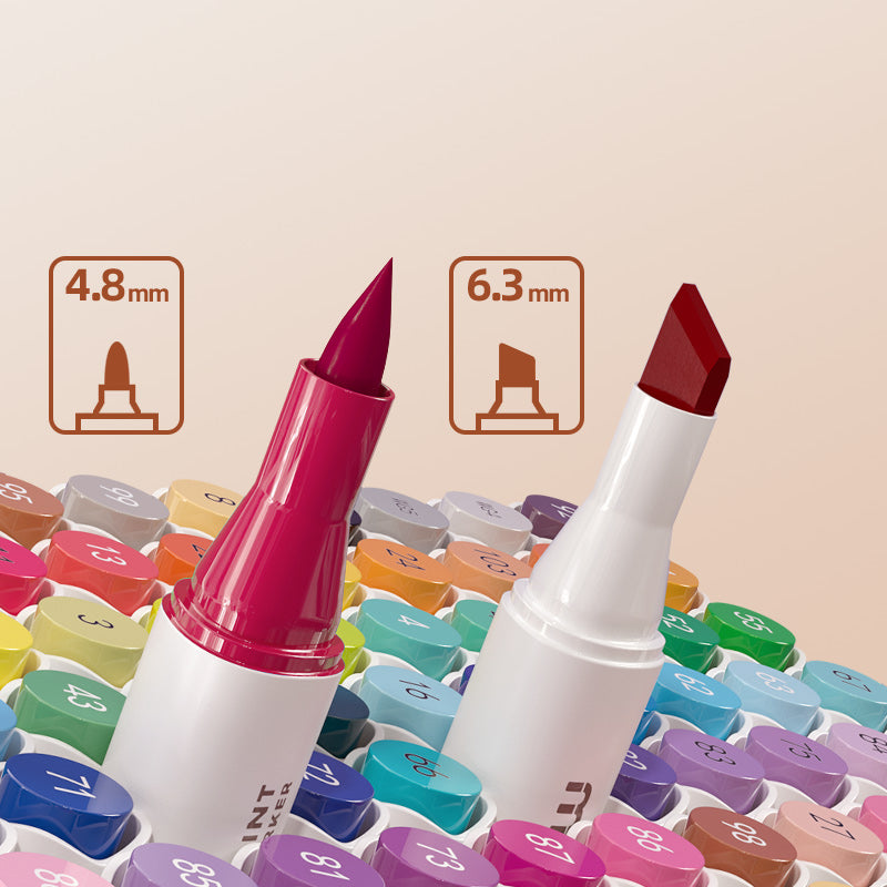 Pisaki dwustronne dla dzieci marki mideer z końcówkami 4.8 mm i 6.3 mm w różnych kolorach