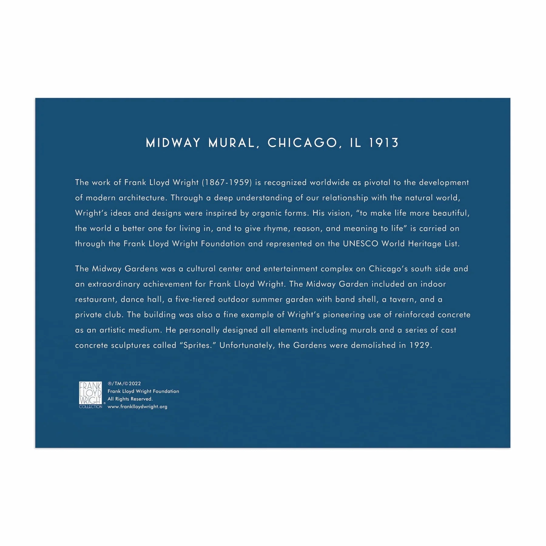 Puzzle Frank Lloyd Wright 750 elementów z motywem Midway Mural Chicago opis historyczny