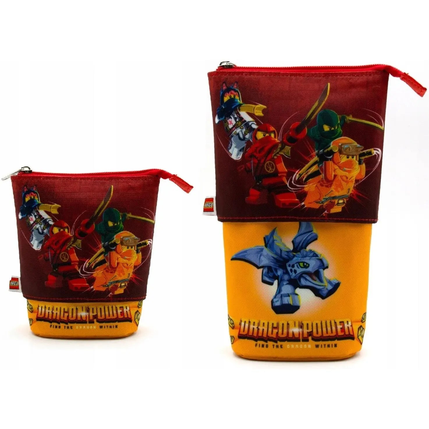 Piórnik LEGO Ninjago Dragon Power z kolorowym nadrukiem postaci i smoka na zamku