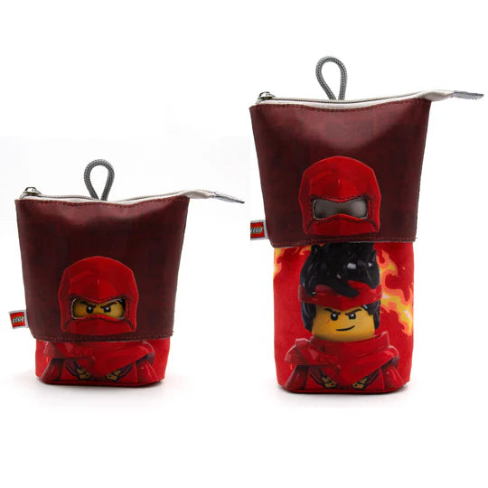 Piórnik LEGO Ninjago Kai z motywem czerwonego ninja i zamkiem błyskawicznym