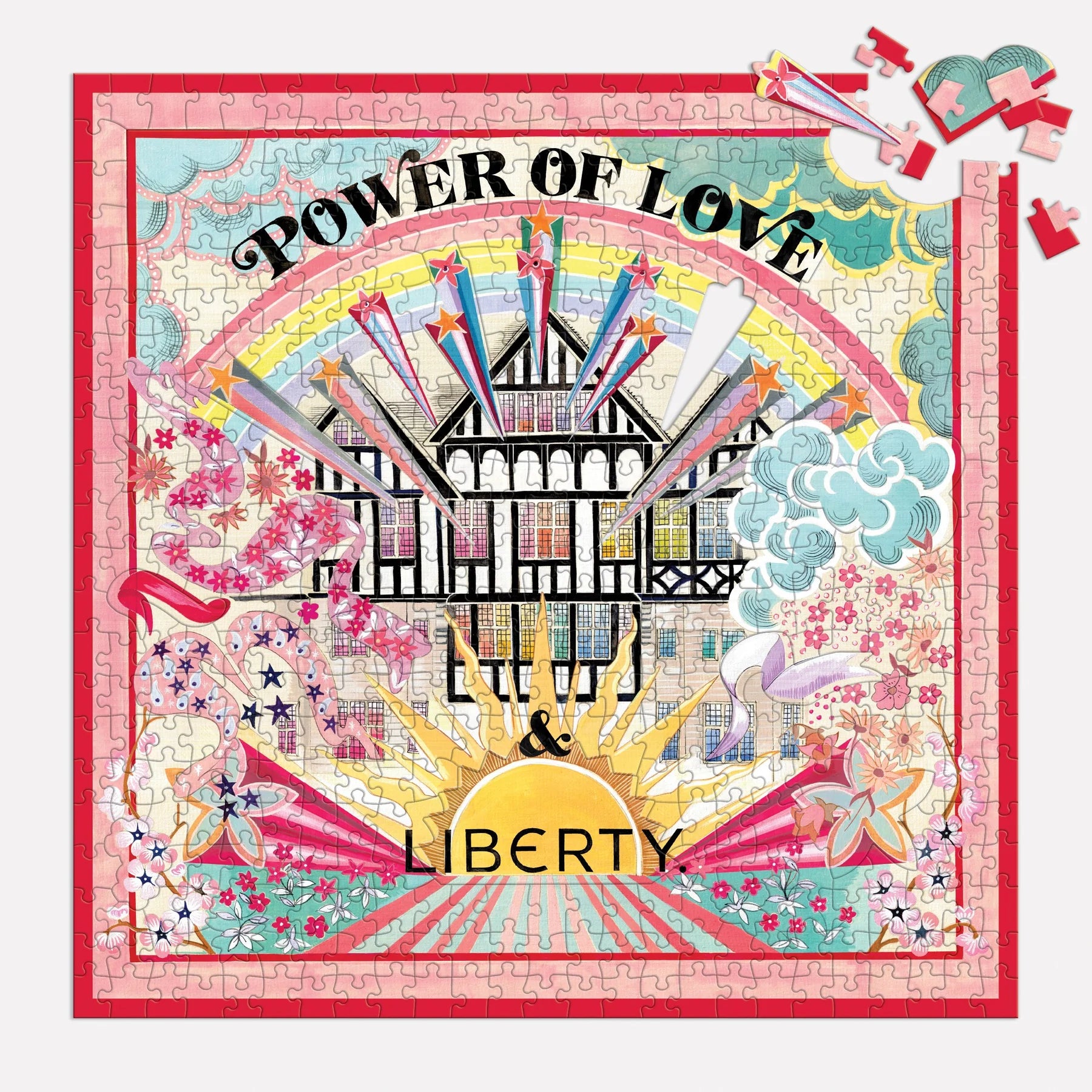 Puzzle Liberty Power of Love 500 elementów z kolorowym motywem słonecznym i tęczą