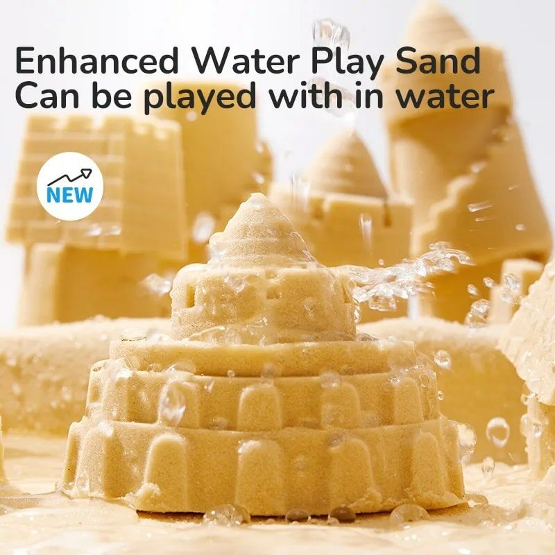 Piasek kinetyczny uzupełnienie 1 kg marki Yamann do zabawy w wodzie i tworzenia kształtów