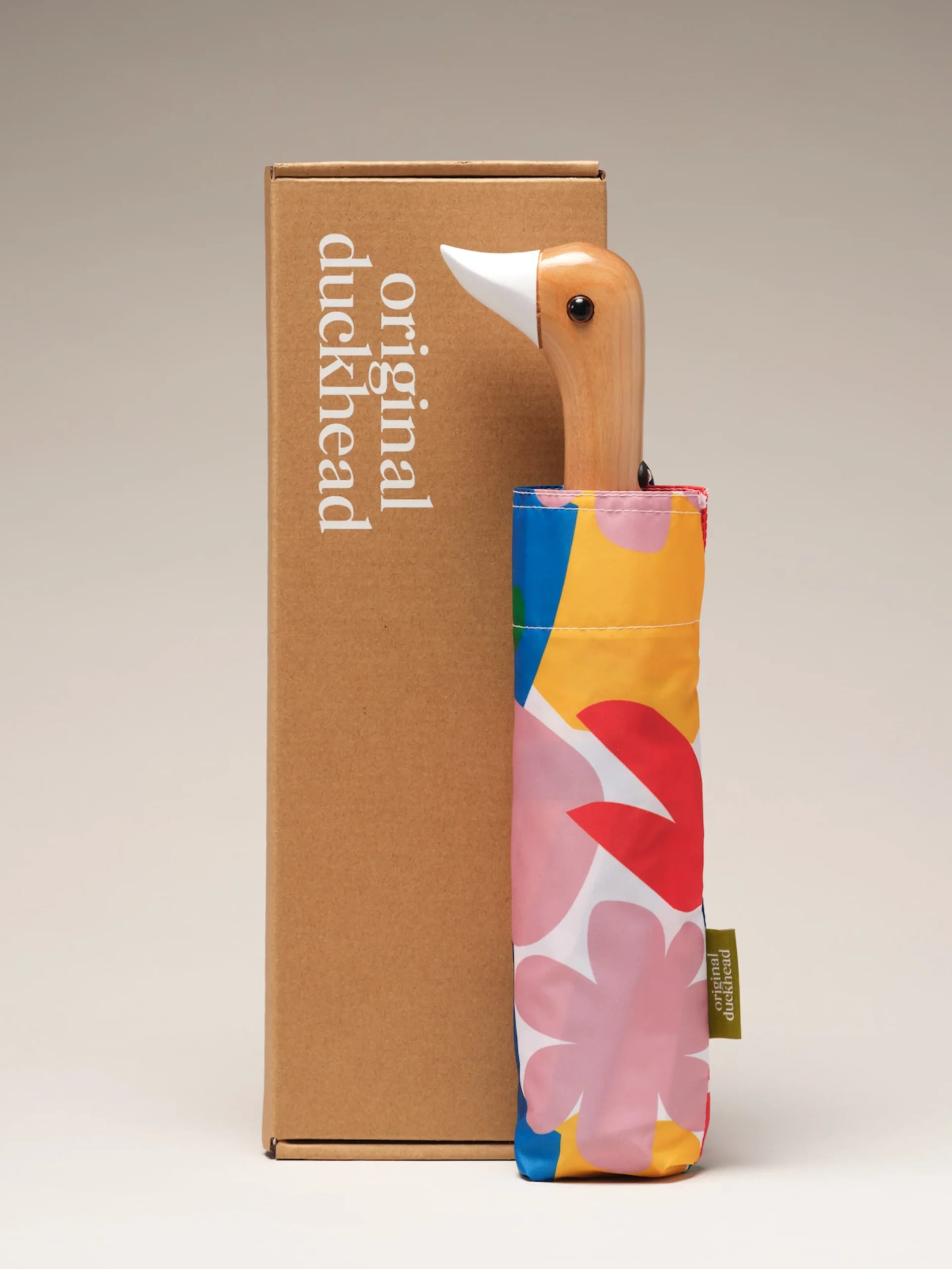 Kolorowa parasolka z uchwytem w kształcie kaczki od WABOBA AB w oryginalnym opakowaniu