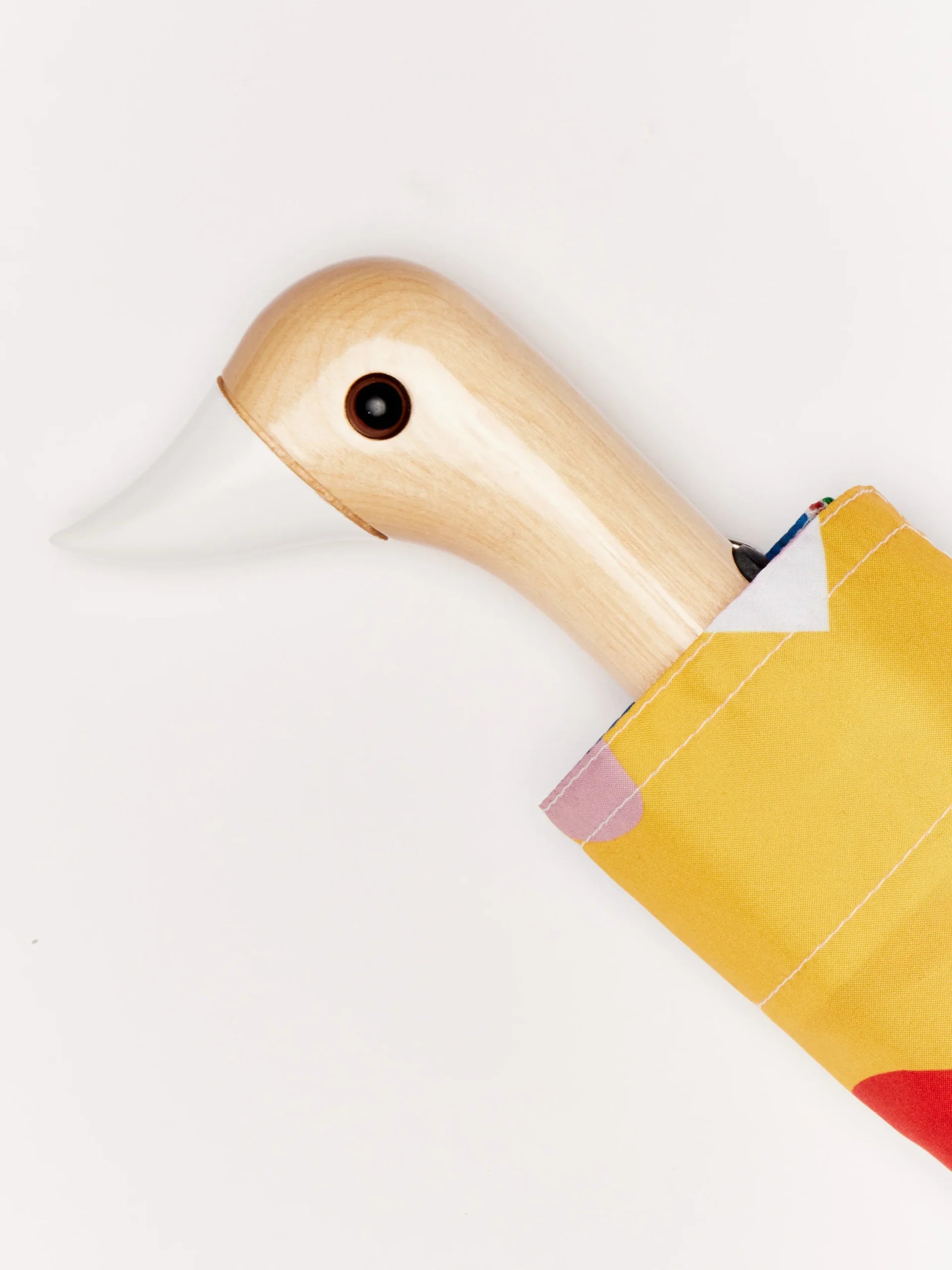 Parasolka z uchwytem w kształcie kaczki z drewnianym uchwytem i kolorowym pokrowcem