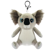 Pluszowy brelok koala szary z niebieskimi oczami i metalowym karabińczykiem