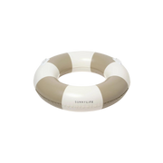 Koło do pływania rustico beżowo-białe z napisem SunnyLife idealne do relaksu w wodzie