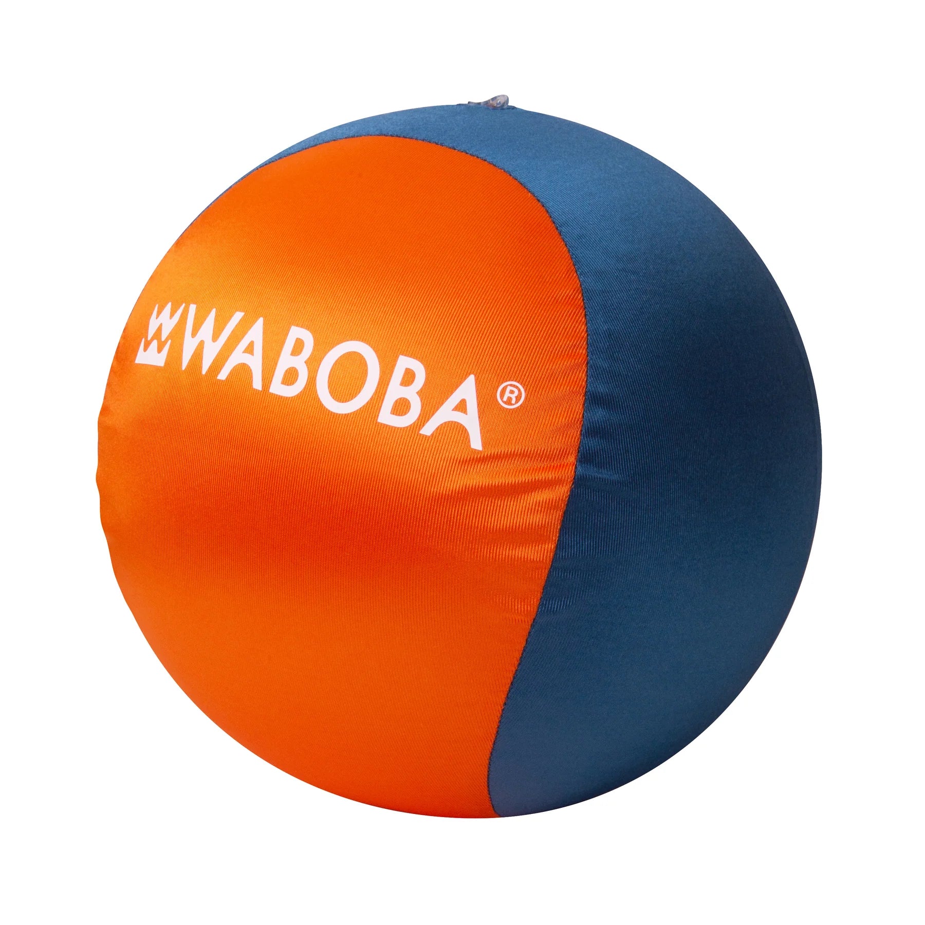 Kolorowa piłka plażowa Waboba w pomarańczowo-niebieskich kolorach z logo Waboba