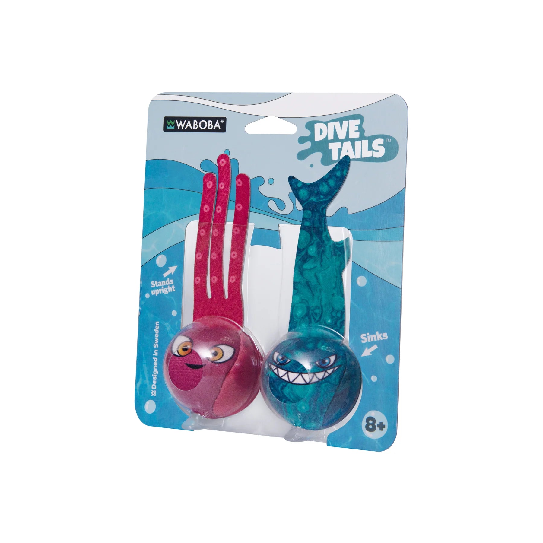 Zestaw piłki do nurkowania Waboba z ogonem ryby i ośmiornicy idealne do zabawy w wodzie