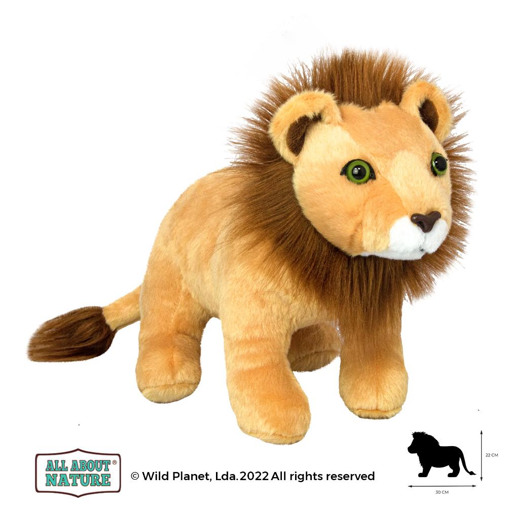 Pluszak lew dla dzieci marki Wild Planet z miękkim futerkiem i realistyczną grzywą