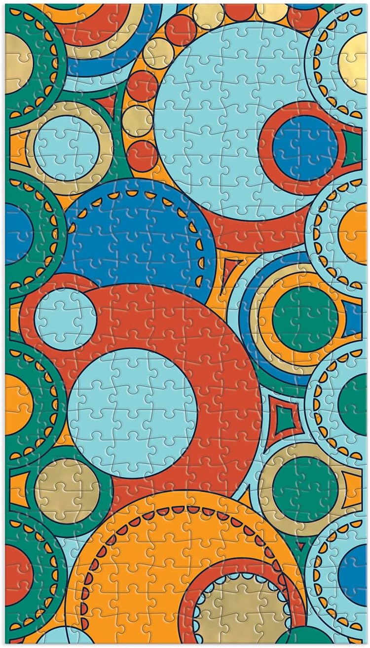 Kolorowe puzzle Frank Lloyd Wright 250 elementów z abstrakcyjnym wzorem kół od Galison