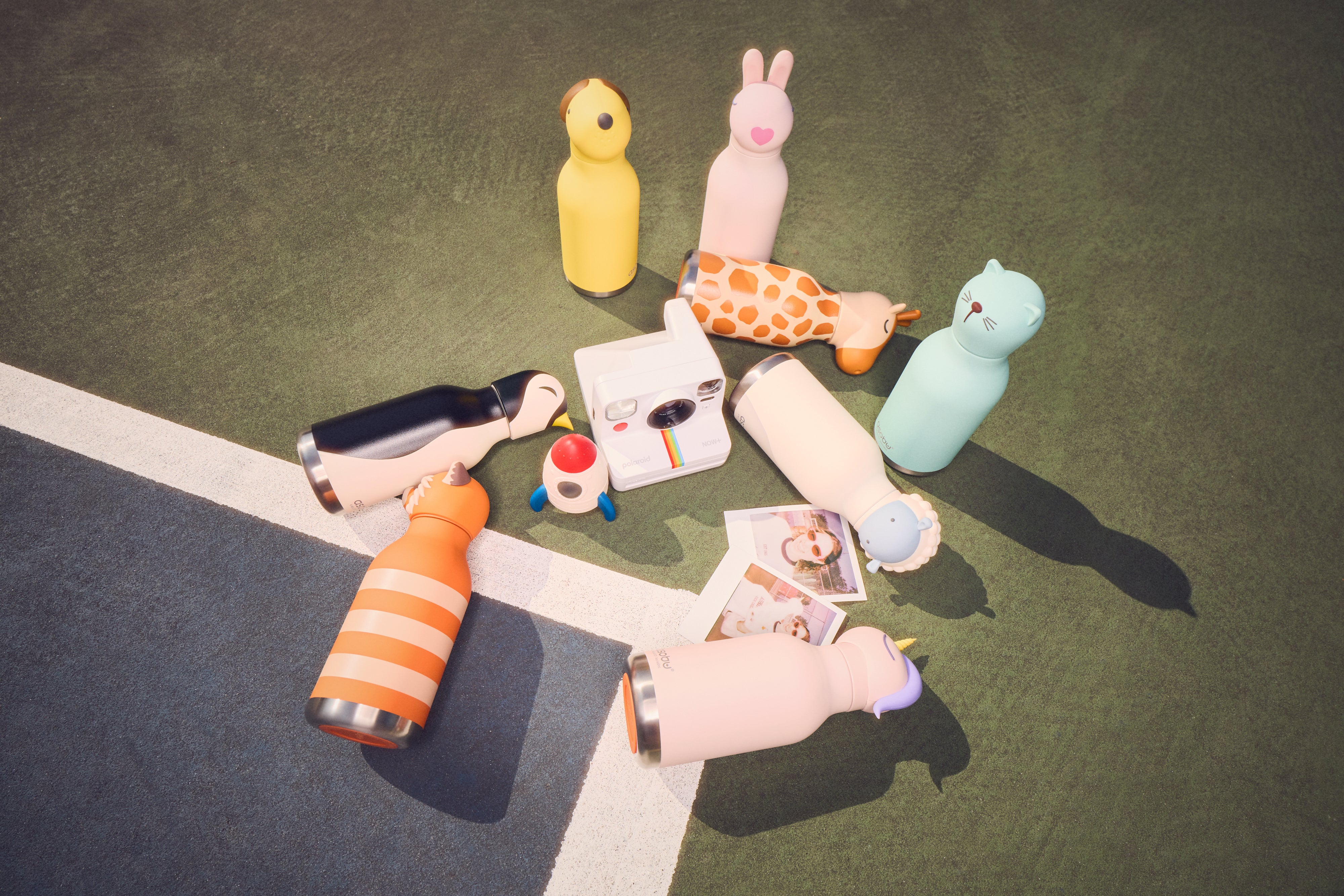 Butelka termiczna ze słomką Bestie Asobu – Czerwona Panda 460 ml