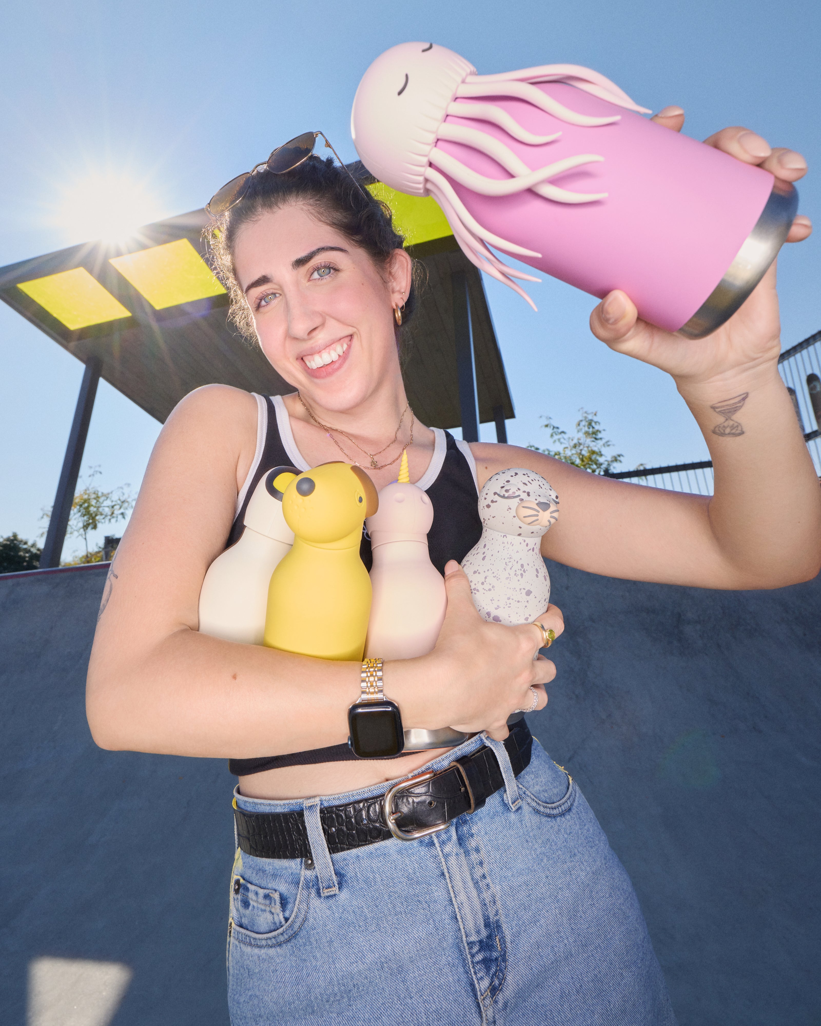 Butelka termiczna ze słomką Bestie Asobu – Foka 460 ml