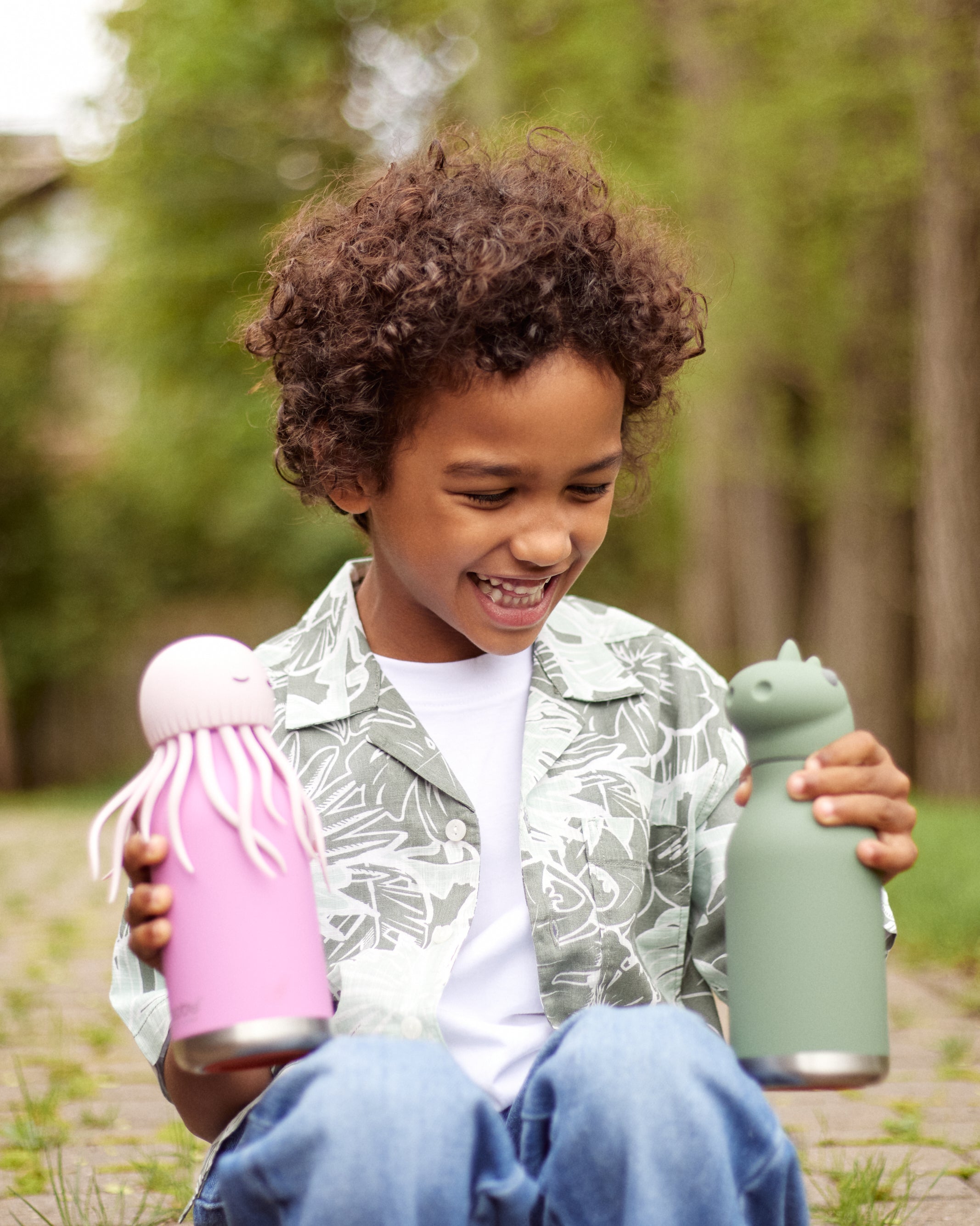 Bouteille isotherme avec paille Asobu Beasts – Dinosaure 460 ml