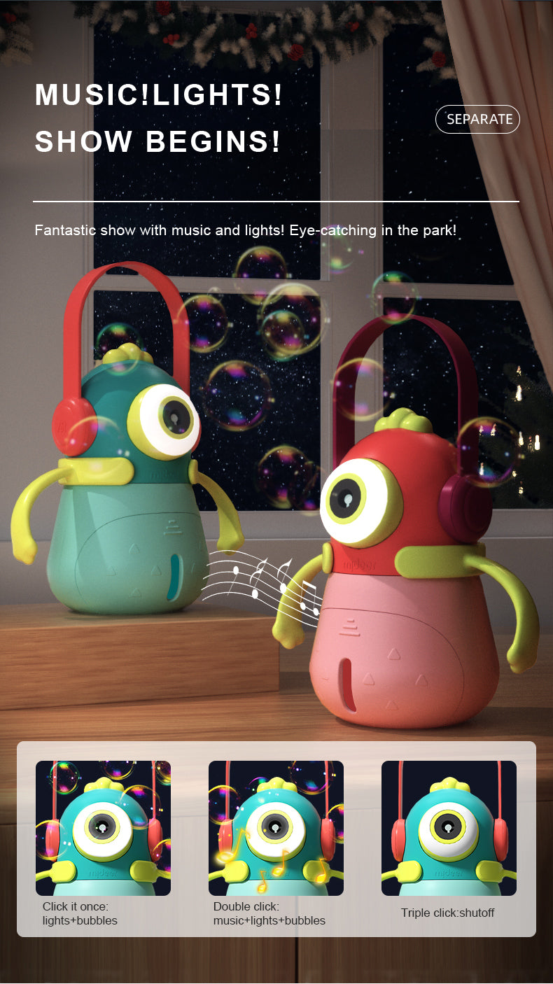 Machine à bulles jouant Mideer – Bubble Monster (avec liquide)