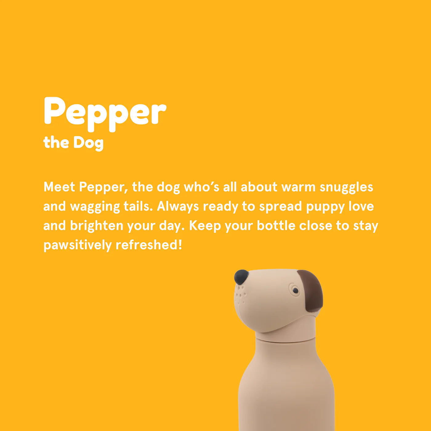 Botella térmica con pajita Bestie Asobu – Perro Beige 460 ml