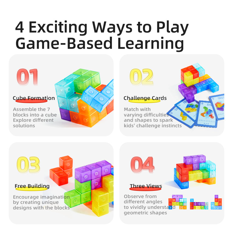 Cube de construction composé de blocs magnétiques Mideer