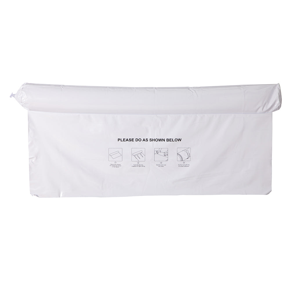 Biała mata do układania puzzli marki Yamann z instrukcją zwijania i przechowywania