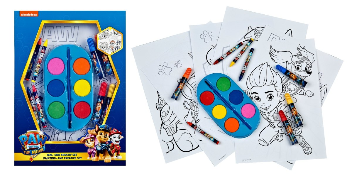 Livro de colorir Paw Patrol com tintas Yamann, um conjunto de pintura e colorir para crianças