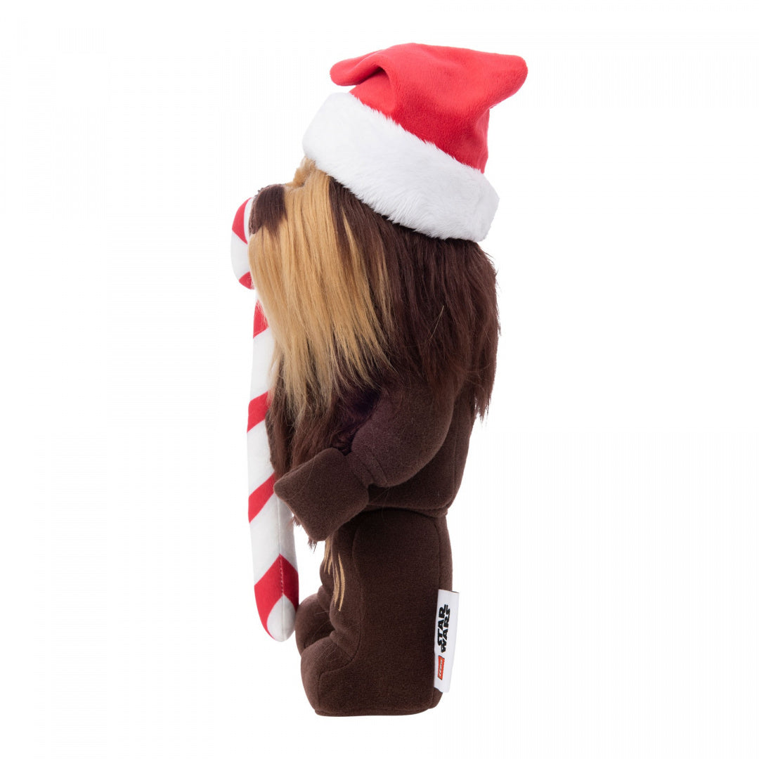Pluszak LEGO Star Wars Chewbacca świąteczny w czerwonej czapce Mikołaja trzymający lizaka