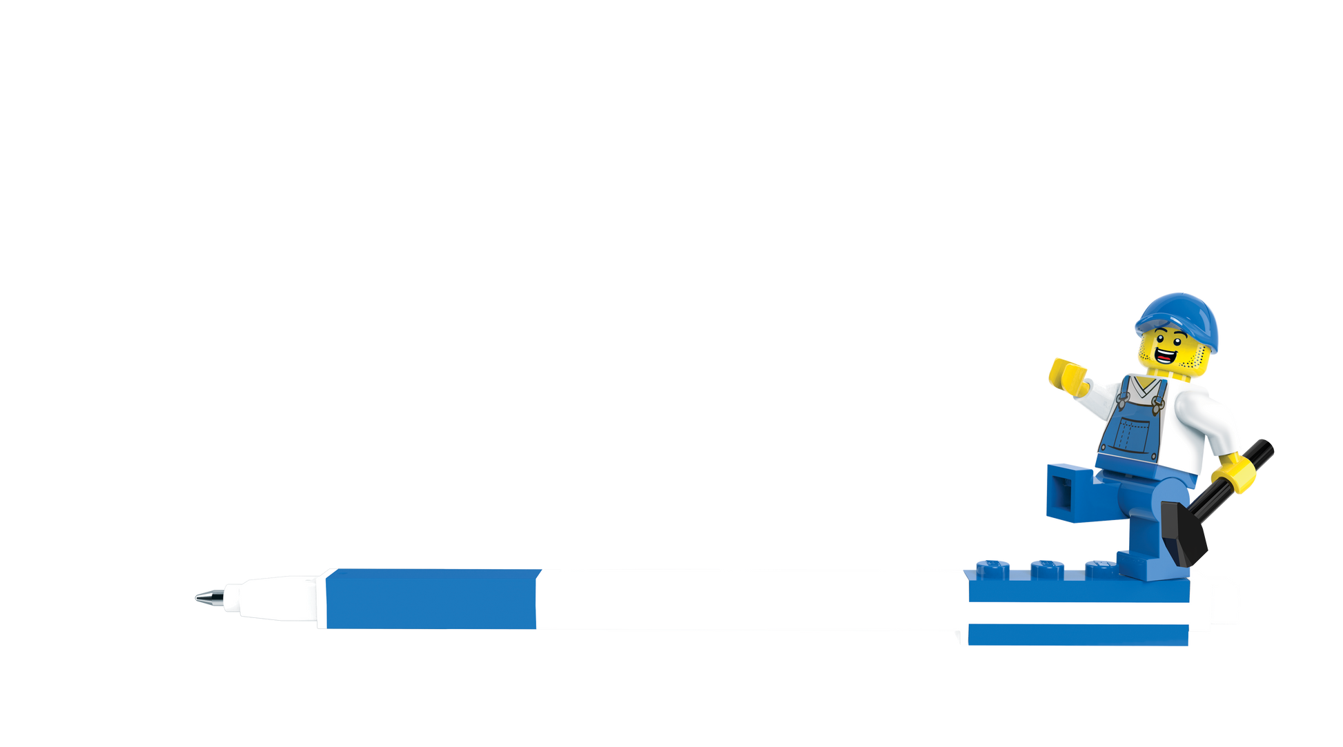 Długopis żelowy LEGO® Pen Pal z Minifigurką – niebieski