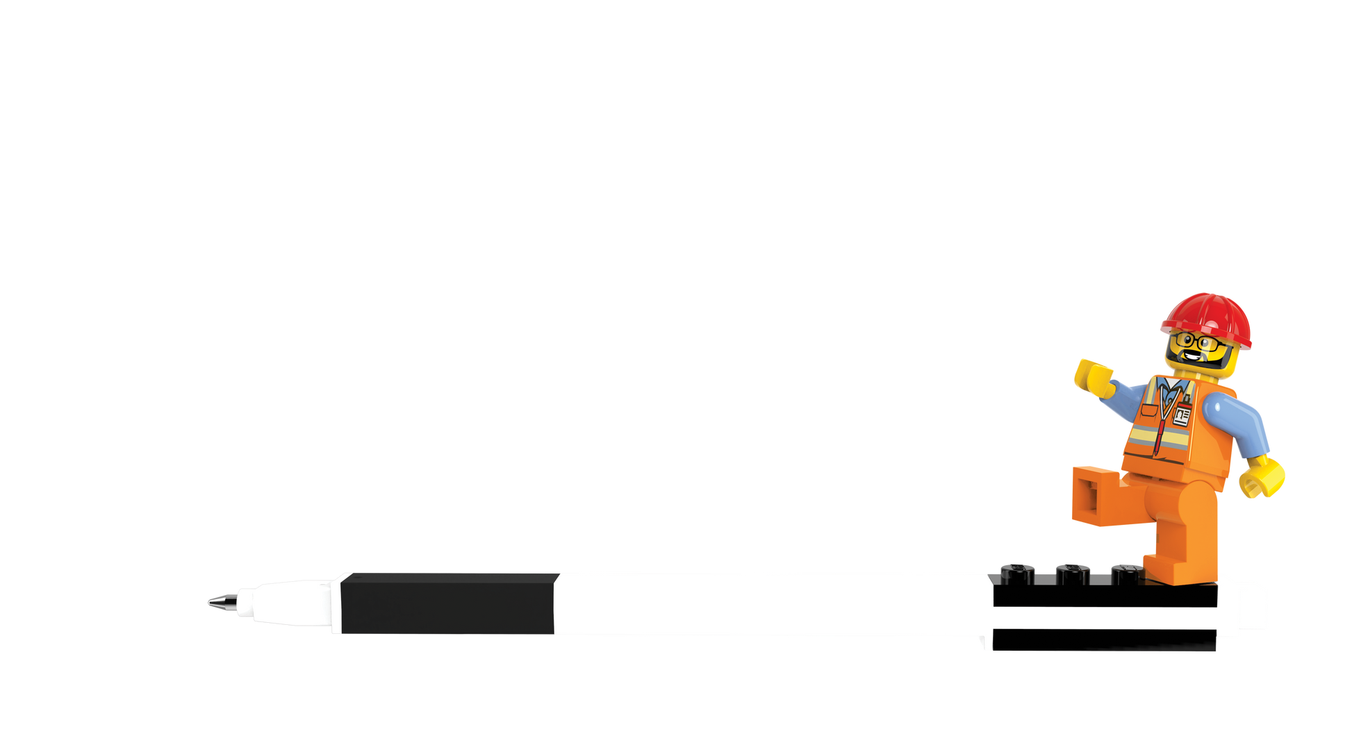 Długopis żelowy LEGO® Pen Pal z Minifigurką – czarny