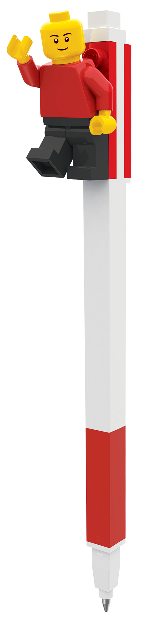 Długopis żelowy LEGO® Pen Pal z Minifigurką – czerwony