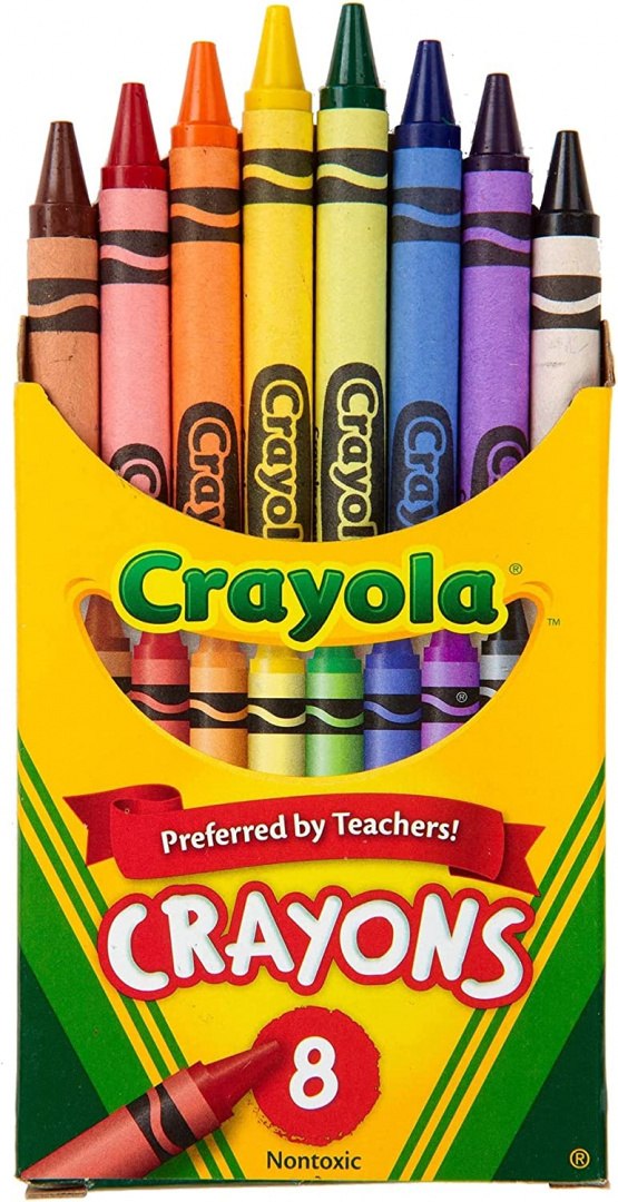 kredki świecowe Crayola 8 sztuk w pudełku z różnymi kolorami do rysowania i malowania