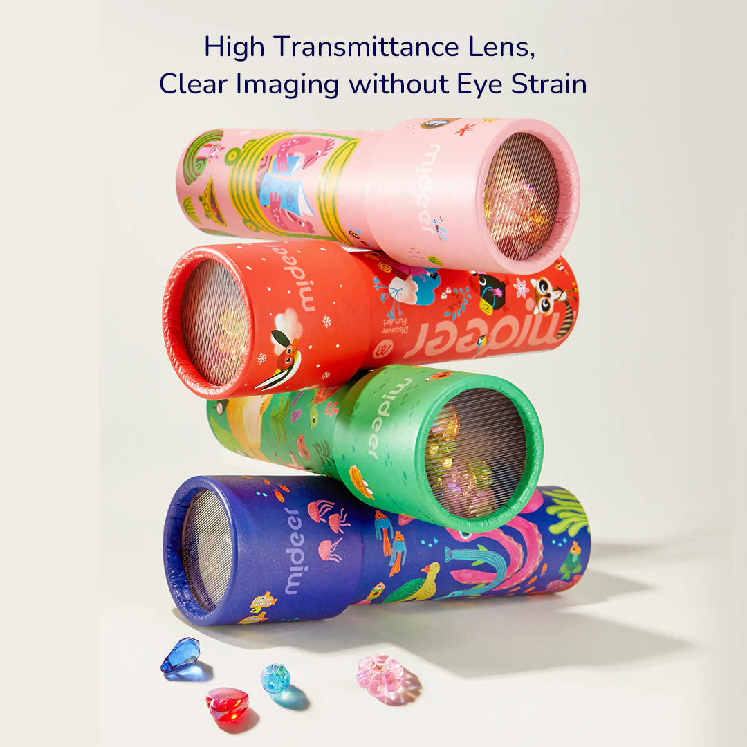 Kalejdoskop zwierzęca olimpiada w kolorowych obudowach z motywami zwierząt i wysokiej jakości soczewką