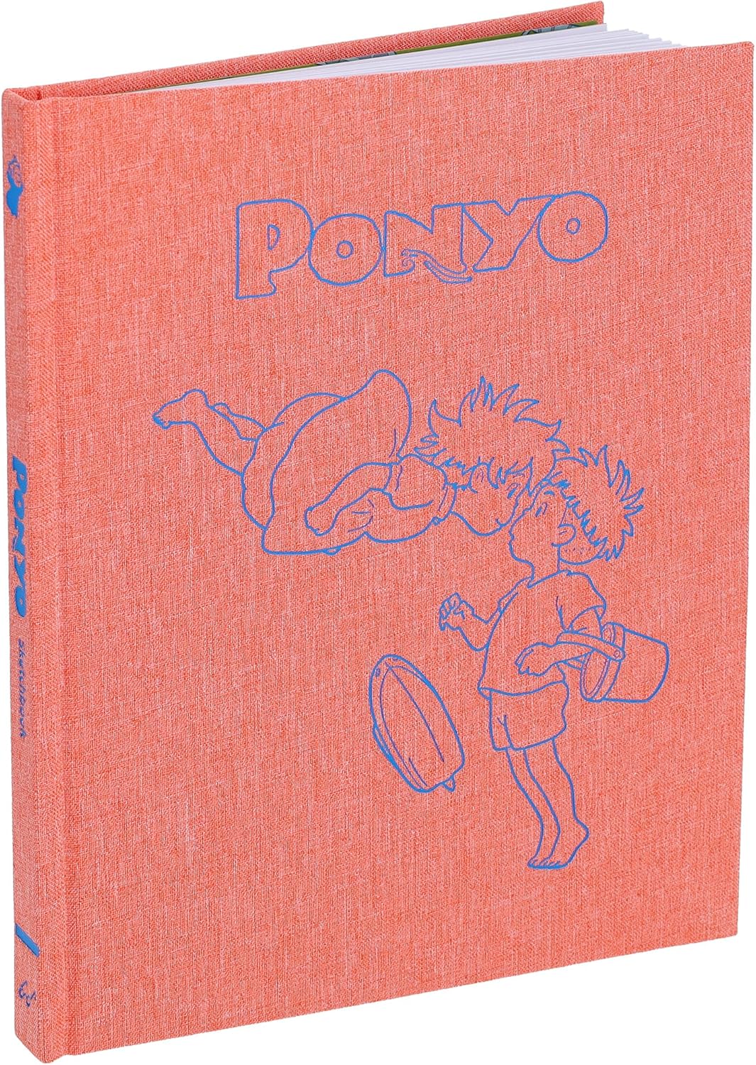 Pomarańczowy szkicownik Studio Ghibli Ponyo z ilustracją postaci z filmu na okładce