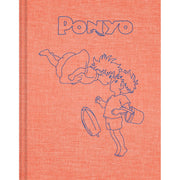 Szkicownik Studio Ghibli Ponyo z pomarańczową tkaną okładką i niebieskim nadrukiem postaci z filmu