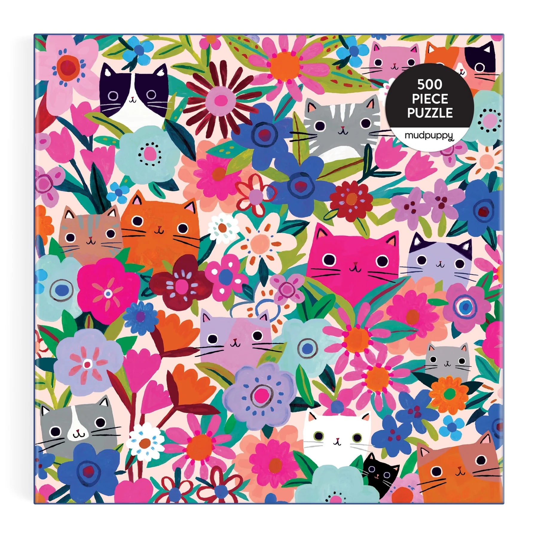 Puzzle Mudpuppy – Blooming Cats (500 el.)