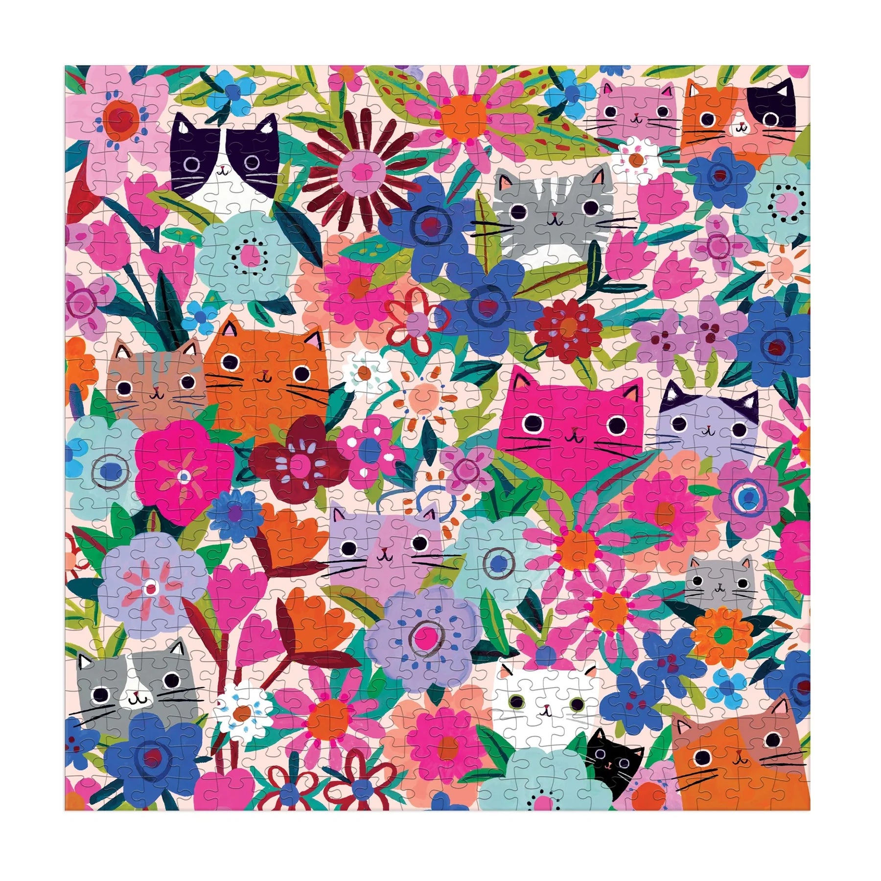 Puzzle Mudpuppy – Blooming Cats (500 el.)