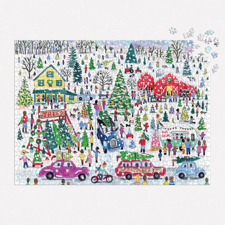 Puzzle Galison Michael Storrings – Christmas Tree Farm (1000 el.)