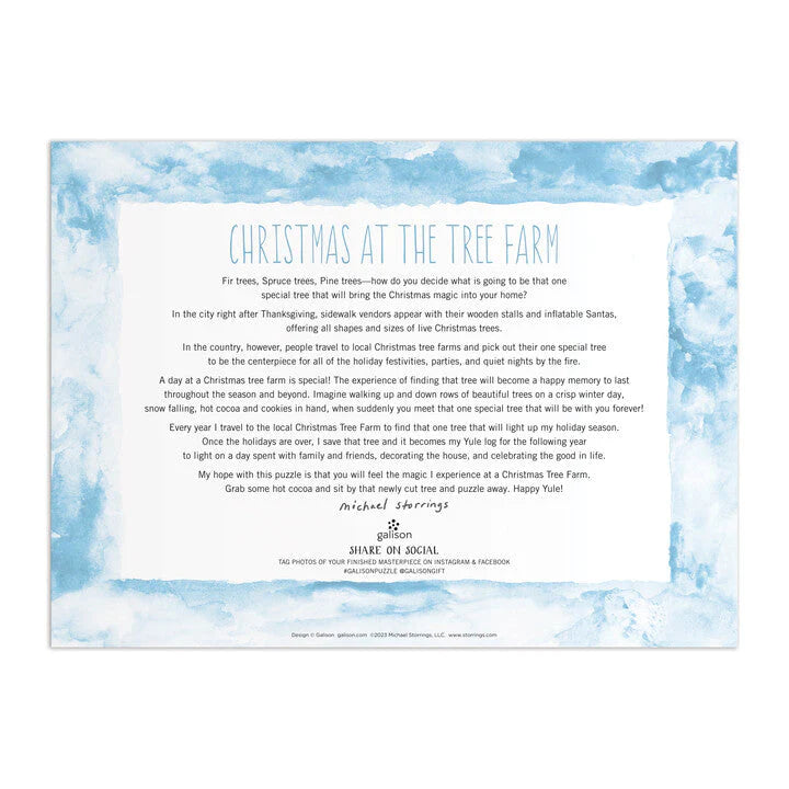 Puzzle świąteczne Galison Michael Storrings – Christmas Tree Farm (1000 el.)