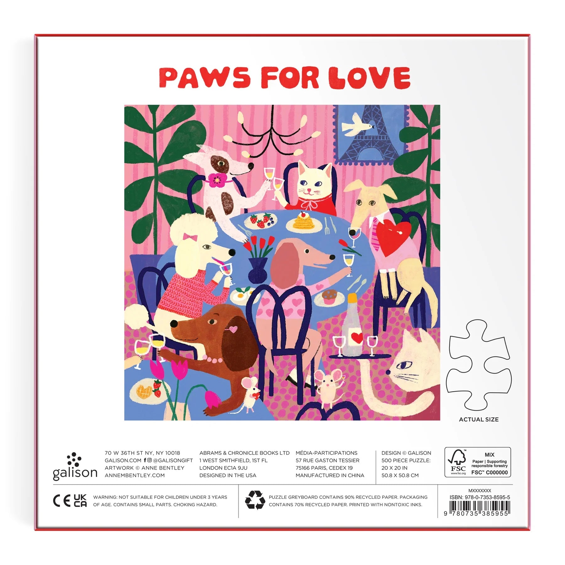 Puzzle Galison – Paws for Love (500 el.)