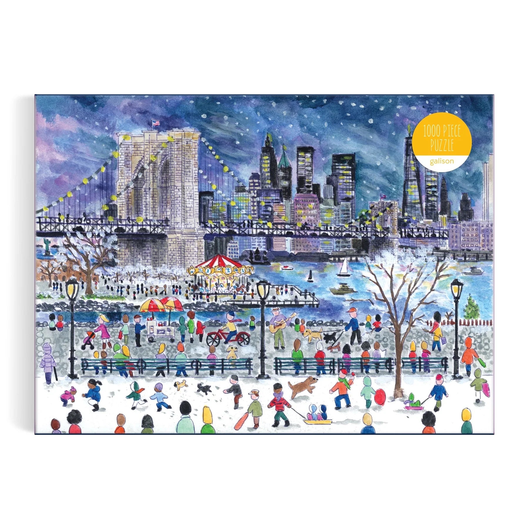 Puzzle Galison Michael Storrings – Snowfall Over New York City (1000 el.)