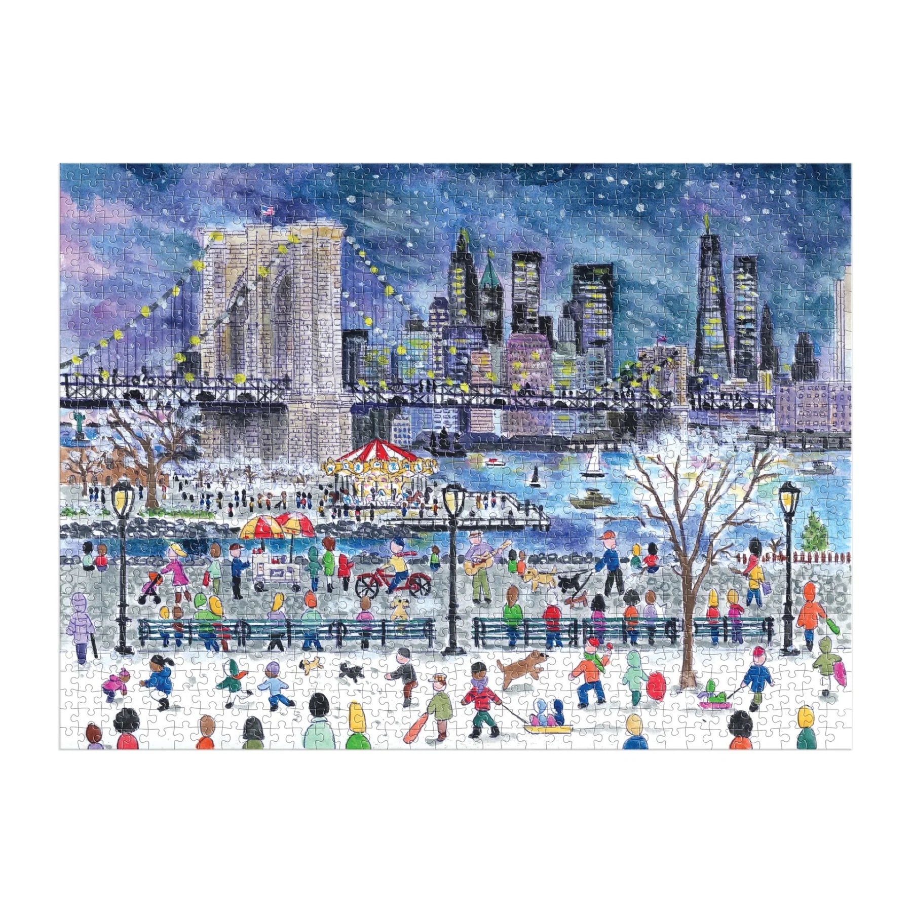 Puzzle Galison Michael Storrings – Snowfall Over New York City (1000 el.)