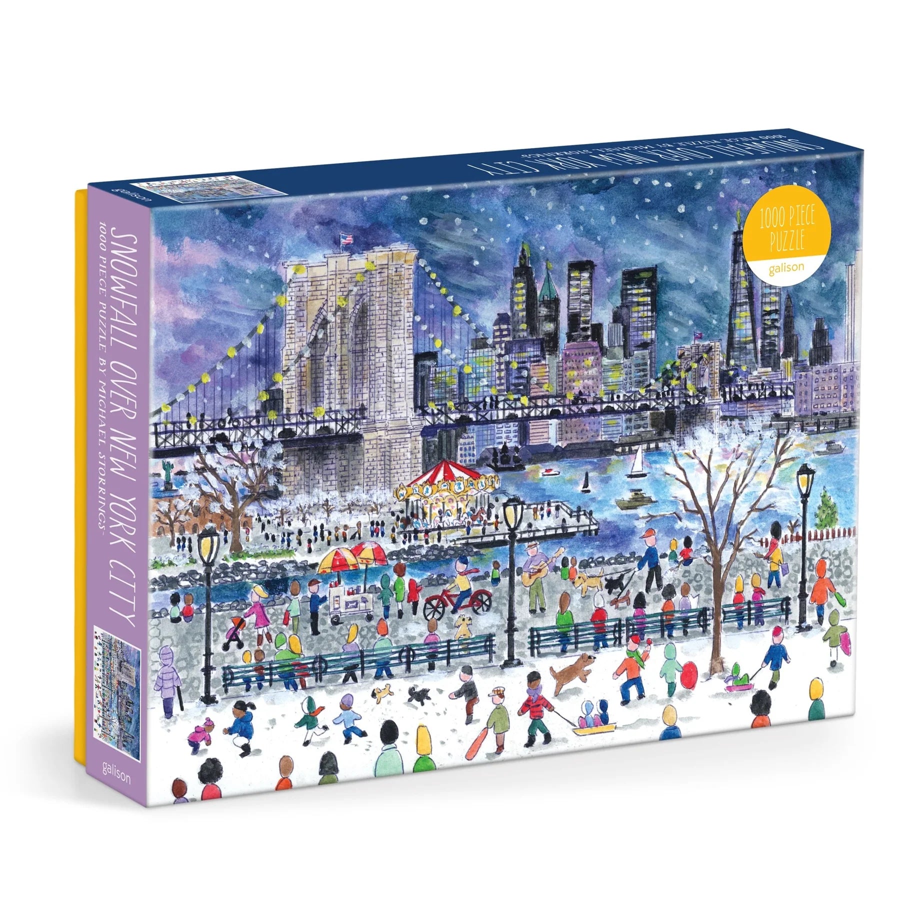 Puzzle Galison Michael Storrings – Snowfall Over New York City (1000 el.)