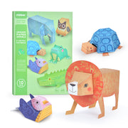 Zestaw Yamann do składania origami papierowe zwierzęta z lwem, żółwiem, ptakiem i krokodylem