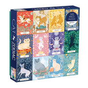 Puzzle zodiak kot 500 elementów Galison z ilustracjami kotów dla znaków zodiaku