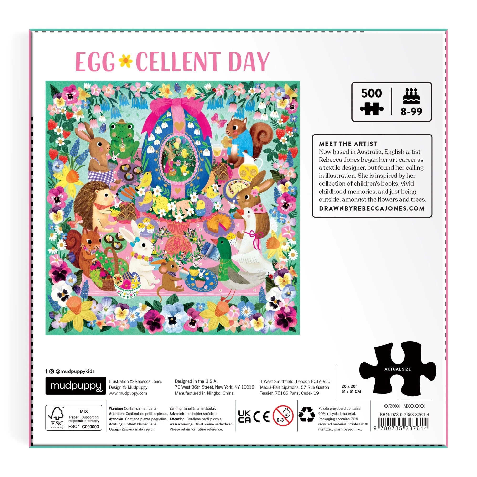 Puzzle Mudpuppy foliowane – Egg-cellent Day (500 el.)
