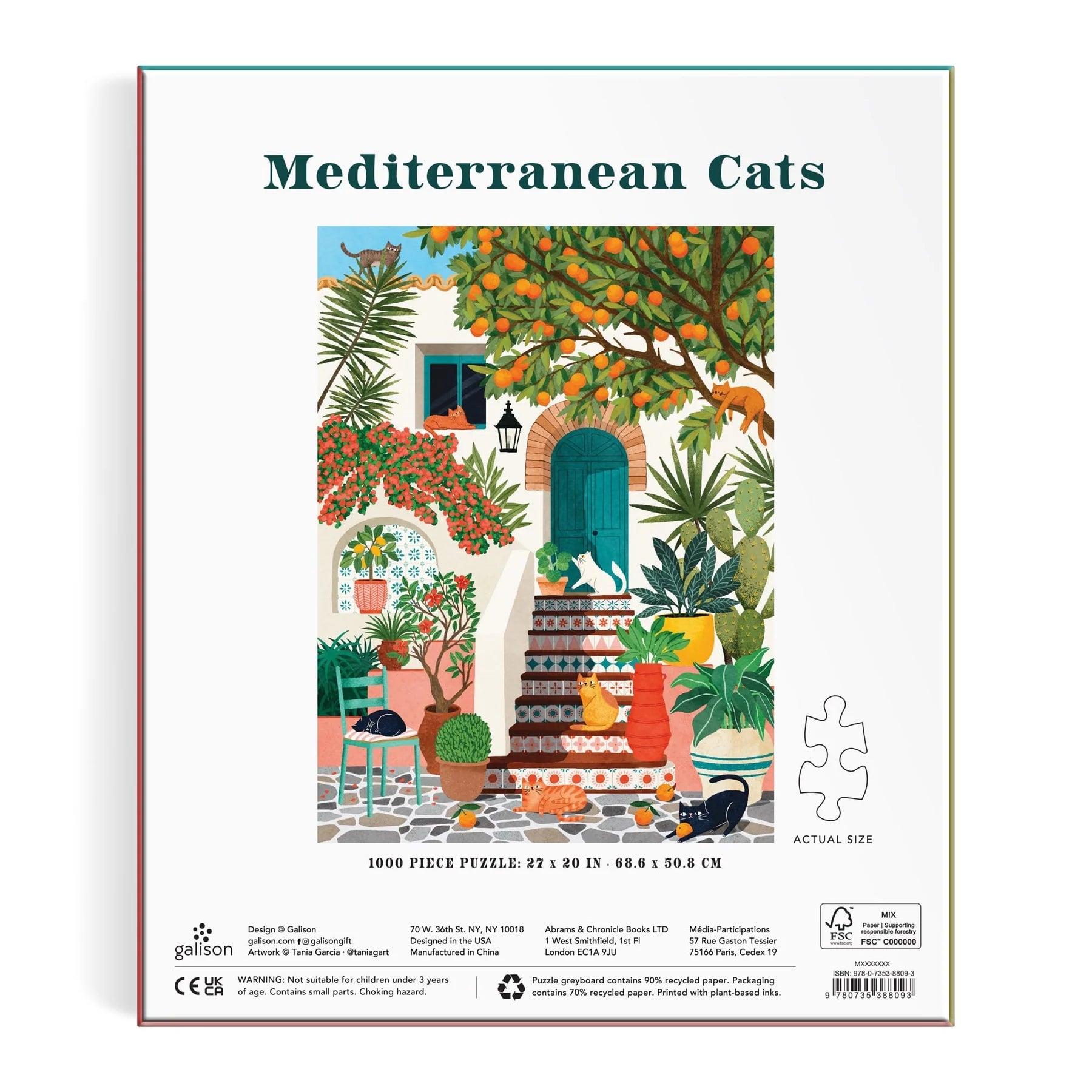 Puzzle Galison – Mediterranean Cats (1000 el.)