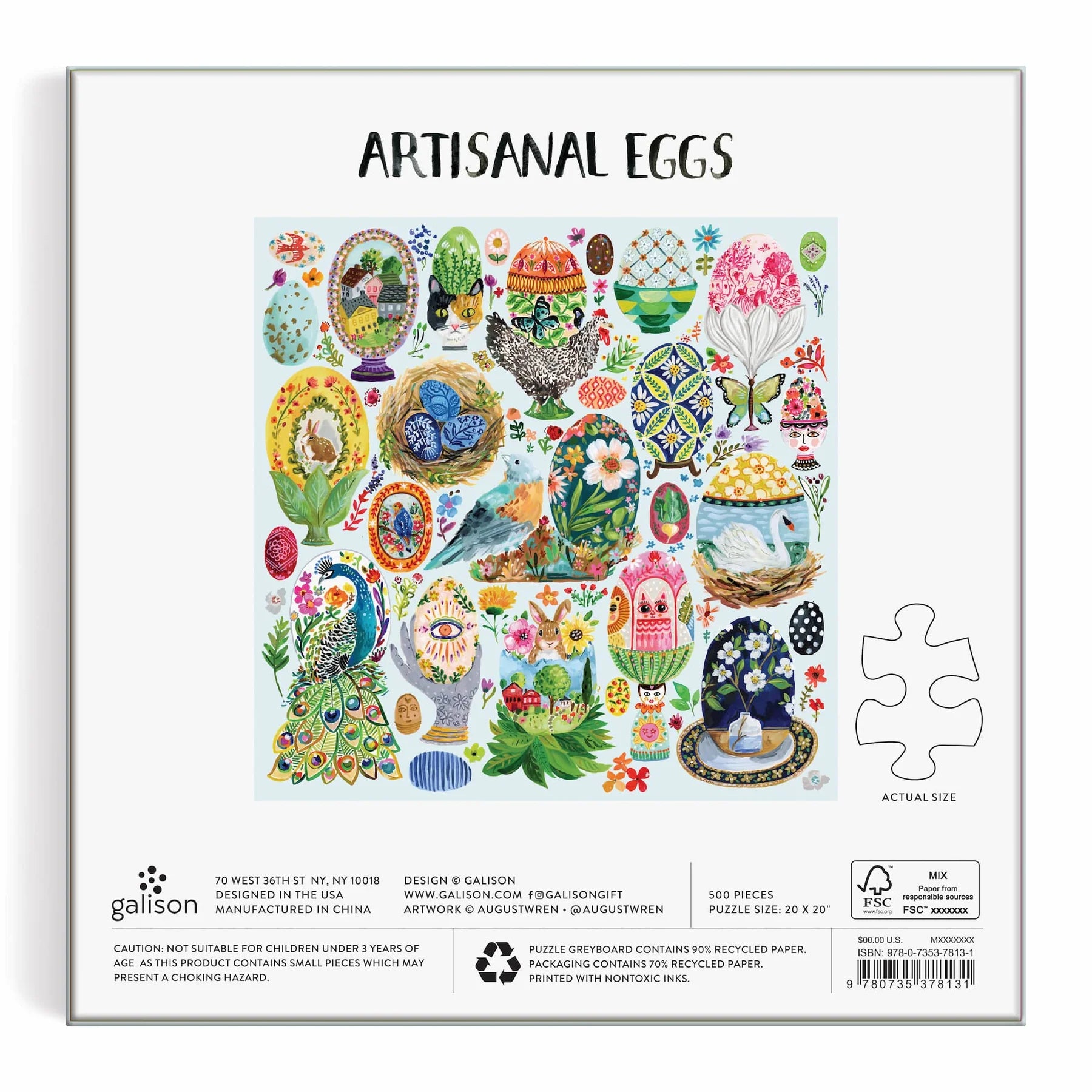Puzzle Galison – Artisanal Eggs (500 el.)