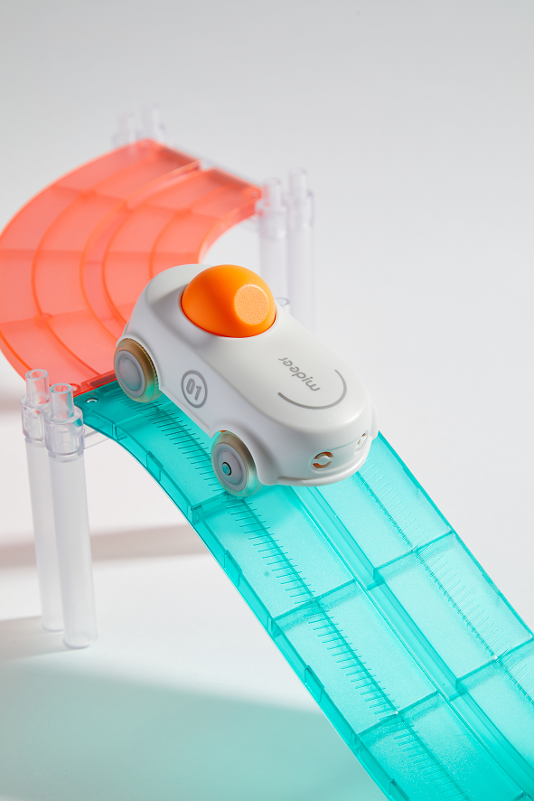 Magnetic blocks with mideer cars – Race track (115 pcs.)