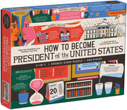 Puzzle bifacciale Galison - Come diventare Presidente degli USA (500 pezzi)