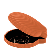 Pomarańczowa szkatułka Venus pomarańczowa w kształcie muszli na biżuterię od DOIY