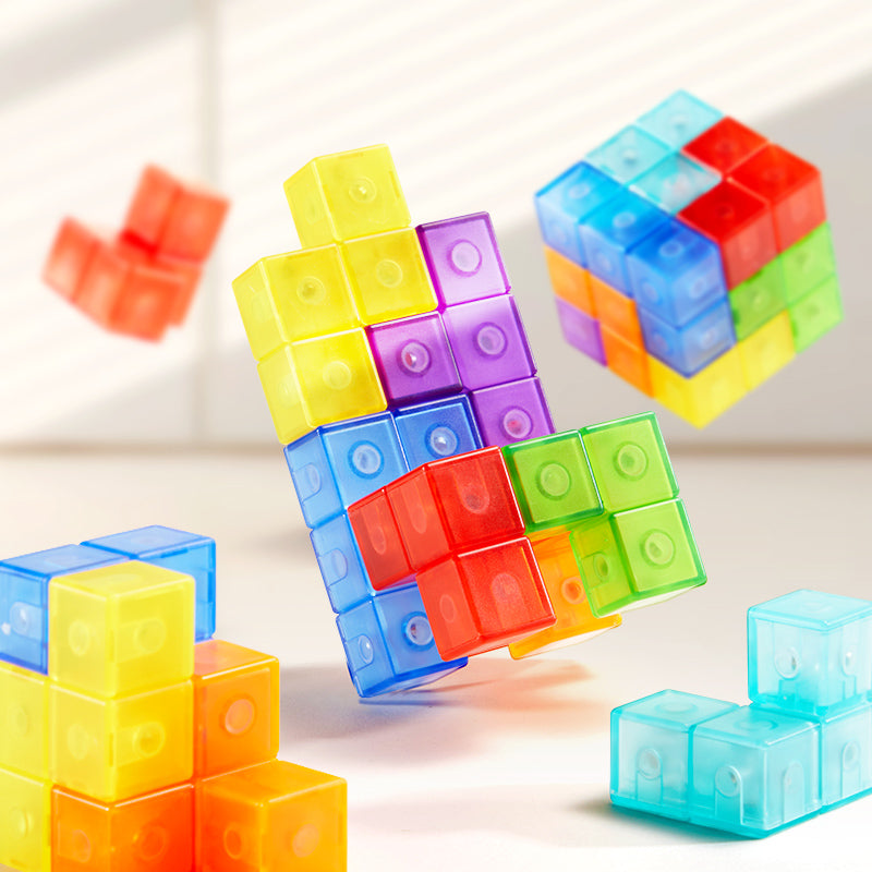 Cube de construction composé de blocs magnétiques Mideer