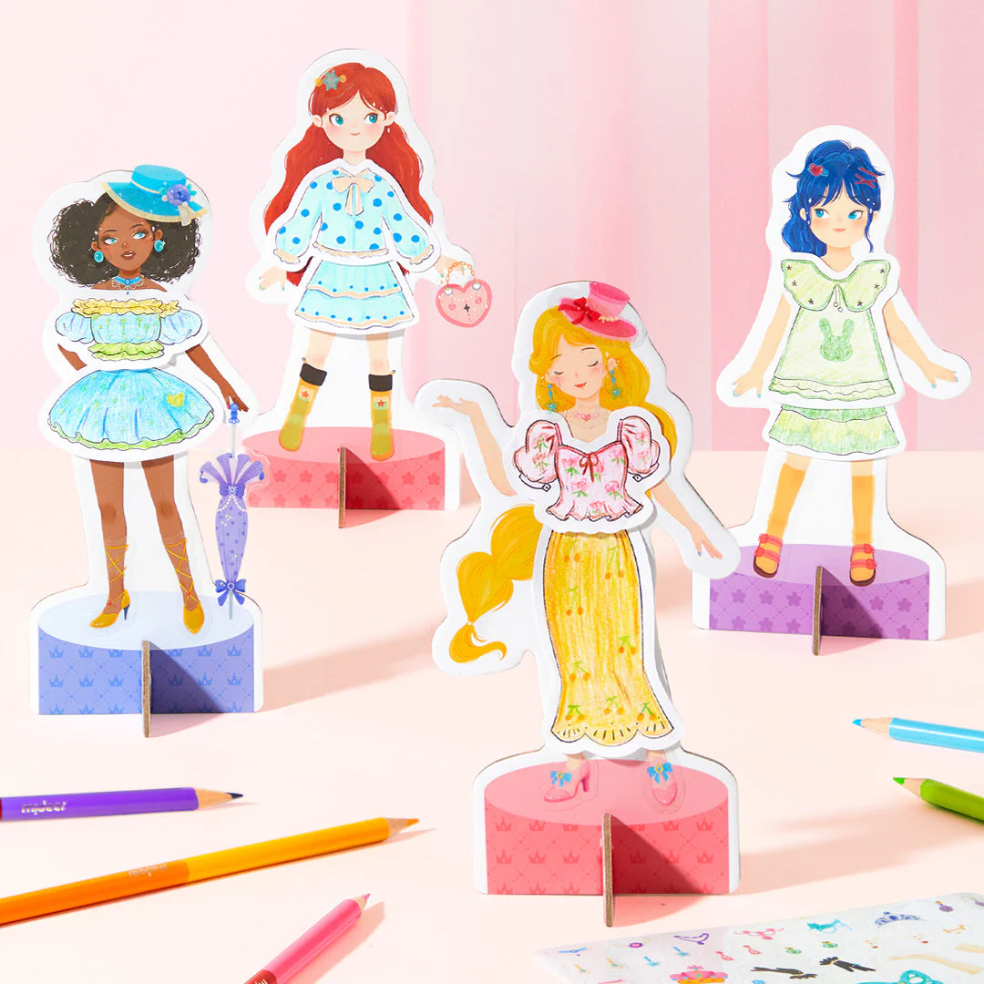 Coloriage et habillage 2en1 Mideer – Friends