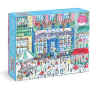 Puzzle 2000 elementów kwiatowy rynek od Galison z kolorowym motywem kwiatów i miejskiej sceny