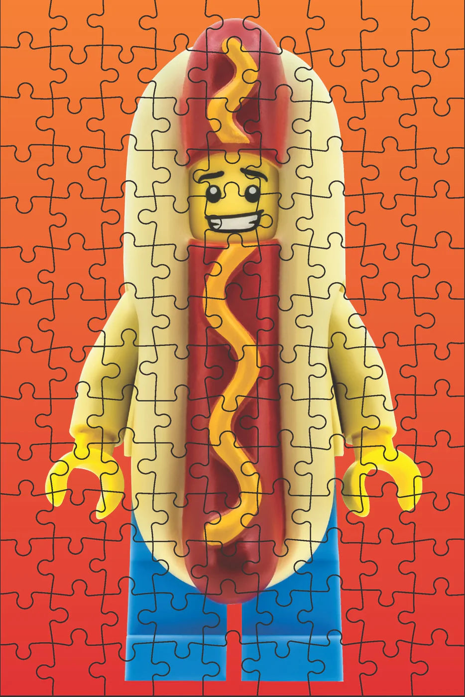 Zagadkowe minipuzzle LEGO® – Minifigurka czerwona edycja (126 el.)